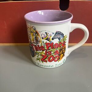 Toronto Zoo White and Purple Mug